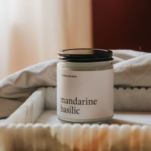 MARÉE CHANDELLE Chandelle de soya "Mandarine Basilic"