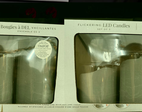 Ensemble de 3 bougies à DEL vacillantes OneTouch