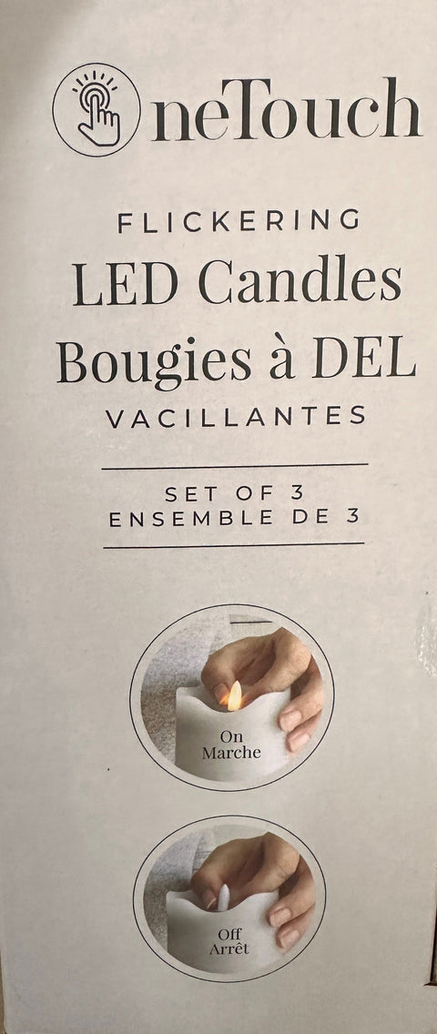 Ensemble de 3 bougies à DEL vacillantes OneTouch