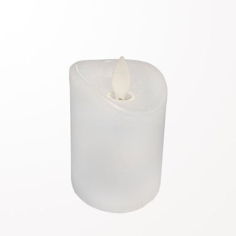 Bougie à DEL en véritable cire blanche