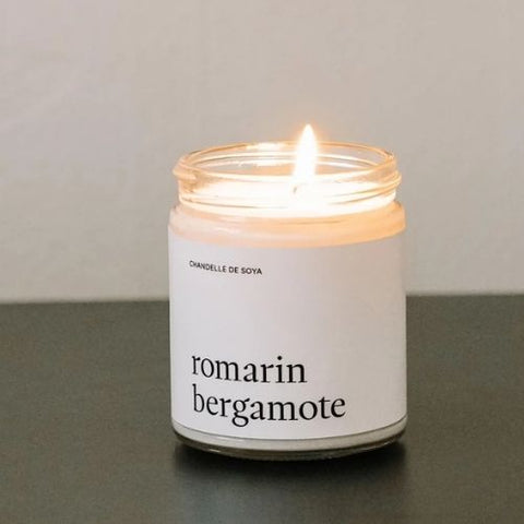 MARÉE CHANDELLE Chandelle de soya "Romarin Bergamote"
