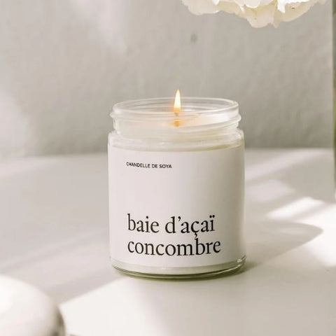 MARÉE CHANDELLE Chandelle de soya "Baie d’açaï concombre"