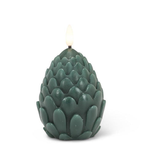 Chandelle en forme de cocotte verte