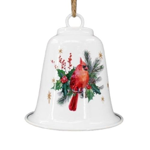 Cloche décorative blanche lustrée