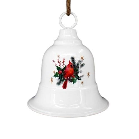 Cloche décorative blanche lustrée