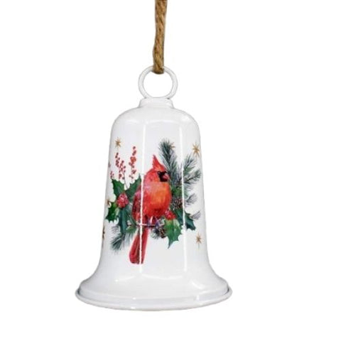 Cloche décorative blanche lustrée
