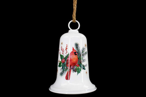 Cloche décorative blanche lustrée