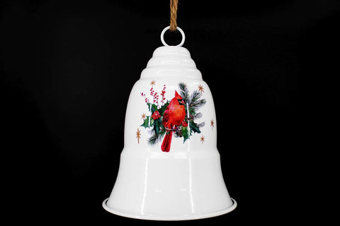 Cloche décorative blanche lustrée