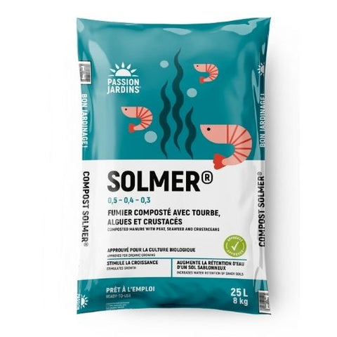 Compost Solmer tourbe et crevettes "Passion Jardin"