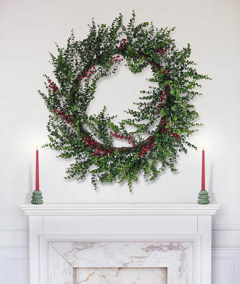 Couronne d’eucalyptus avec baies