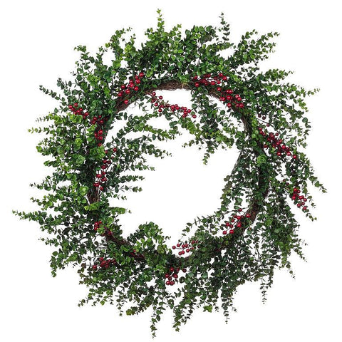Couronne d’eucalyptus avec baies