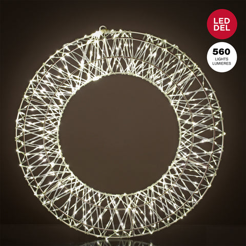 Couronne lumineuse en métal