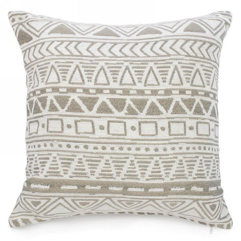 Coussin à motif géo kaki