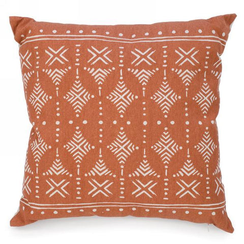 Coussin à motif de couleur terre cuite