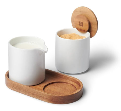 Crémier et sucrier en porcelaine Ricardo