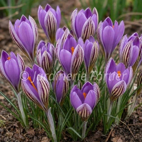 Bulbe de "Crocus Laevigatus Fontenayi"