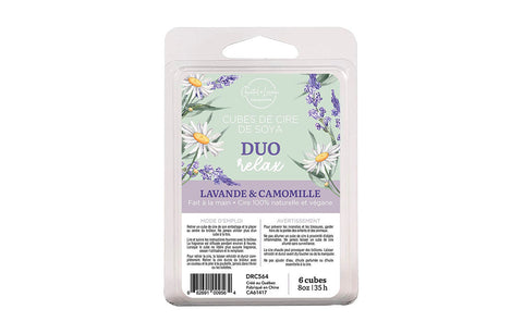Cube de Soya "Duo Relax Lavande et Camomille" - Collection Chantal Lacroix