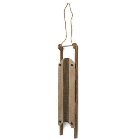 Décoration de luge en bois