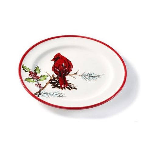 Assiette de service avec cardinal