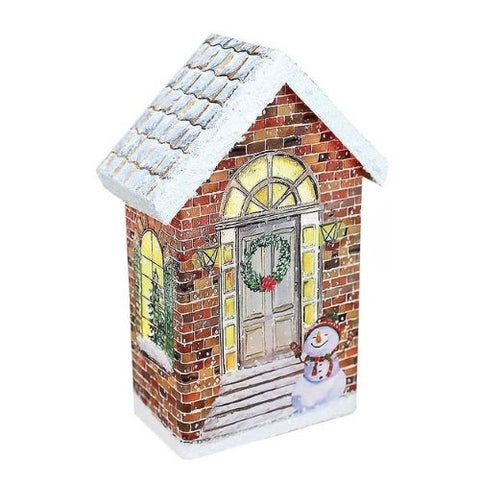 Lampe en forme de maison décorée