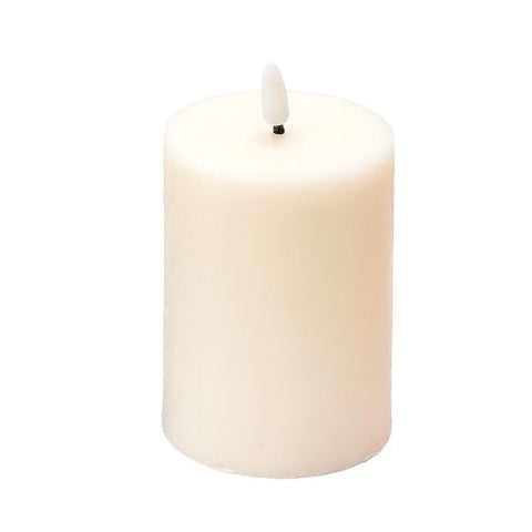 Bougie pilier blanc DEL vacillante