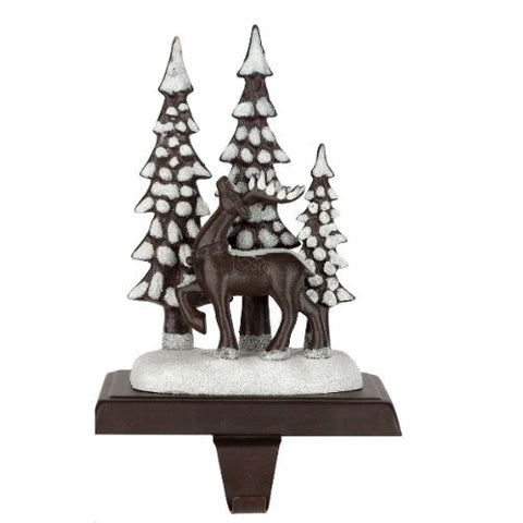 Support à bas de Noël en métal – Cerf