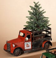 Camion de Noël en métal rouge avec aimants