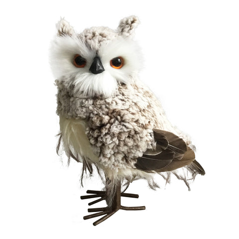 Hibou décoratif brun