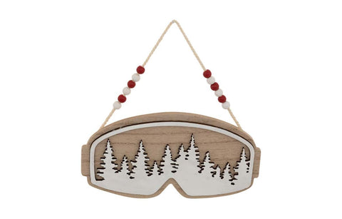 Ornement suspendu en forme de masque de ski