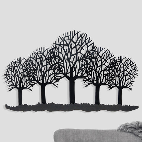 Art mural en métal - Forêt sans feuilles