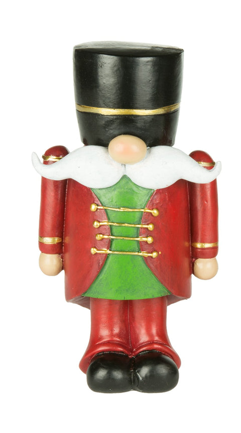 Décoration soldat de bois rouge et vert