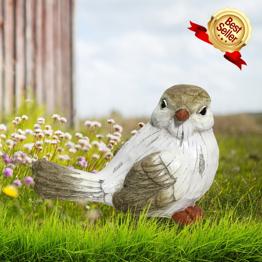 Lumières De Figurines D'extérieur, Décoration D'oiseaux D'extérieur, Lampe Sur Piquet LED Oiseau, Statue D'animal Mignon, Lumière D'oiseau De Jardin En Résine, Lampe à énergie Solaire Avec Piquet Pour