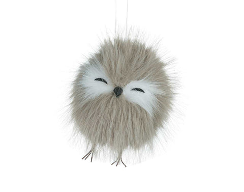Décoration de hibou gris debout