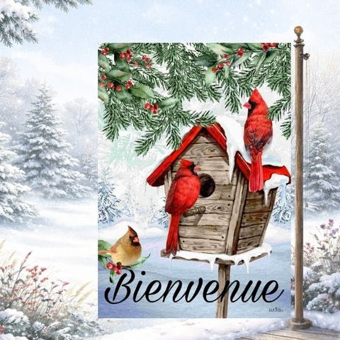 Drapeau décoratif "Les oiseaux festifs"