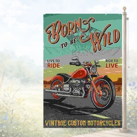 Drapeau décoratif "Born to be wild"