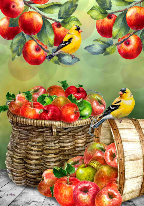 Drapeau décoratif "La récolte des pommes"
