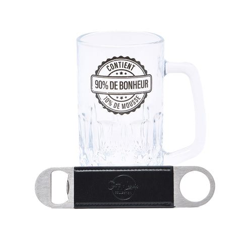 Duo Verre à bière et ouvre-bouteille – Collection Chantal Lacroix