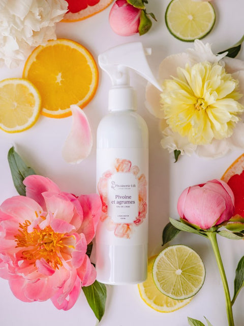 Eau de linge "Pivoine et agrumes – Pivoinerie de Lili