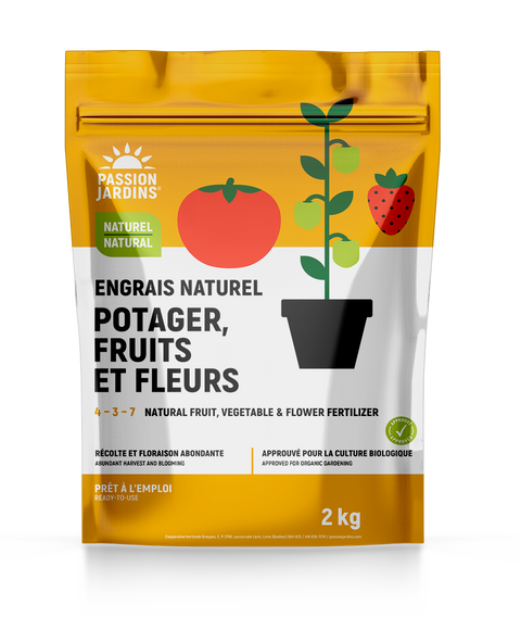 Engrais naturel "Potager, fruits et fleurs 4-3-7 " Passion Jardins