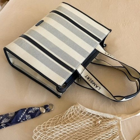 Sac Fourre-tout en canevas marine Erica - Lambert