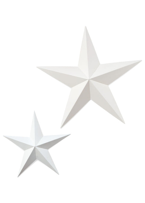 Étoile décorative en métal blanc