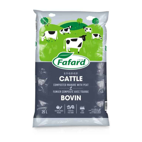 Fumier BOVIN composté avec tourbe Fafard