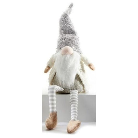 Gnome en peluche gris