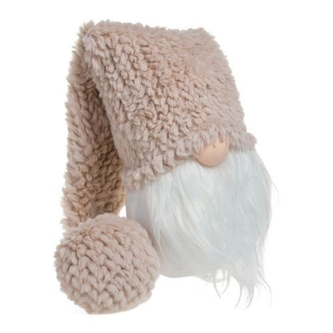Tête de gnome avec chapeau crème