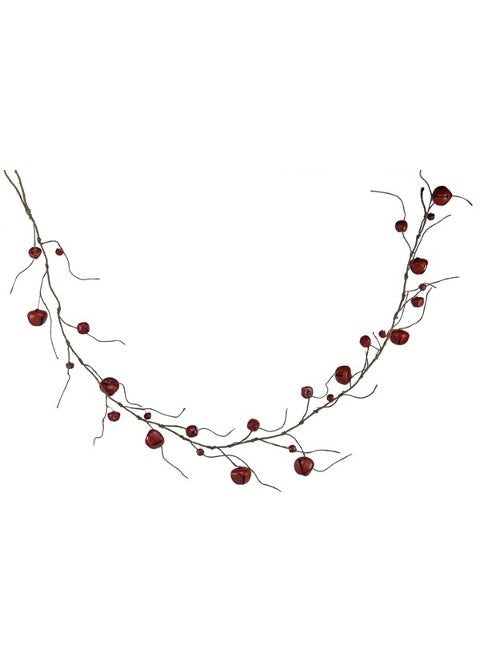 Guirlande de clochettes rouges et brindilles