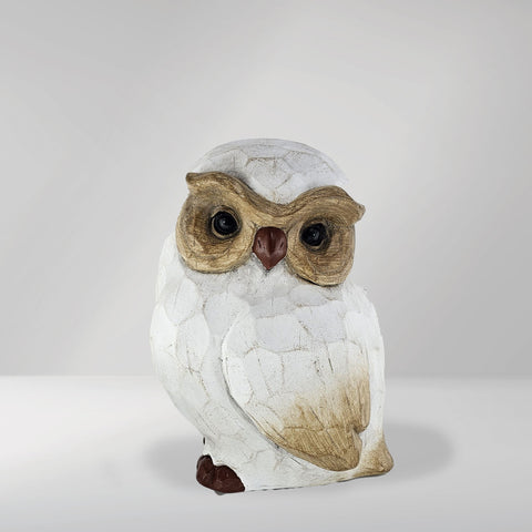 Décoration de hibou blanchi