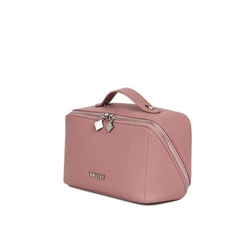 Trousse à maquillage en cuir vegan Jolie rose - Lambert