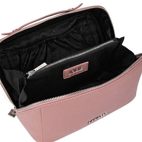 Trousse à maquillage en cuir vegan Jolie rose - Lambert
