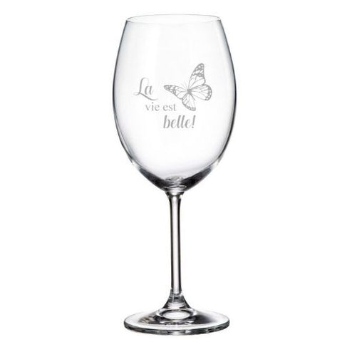 Coupe à vin "La Vie est belle!"