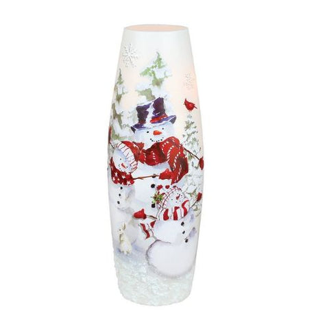 Vase lumineux bonhomme de neige